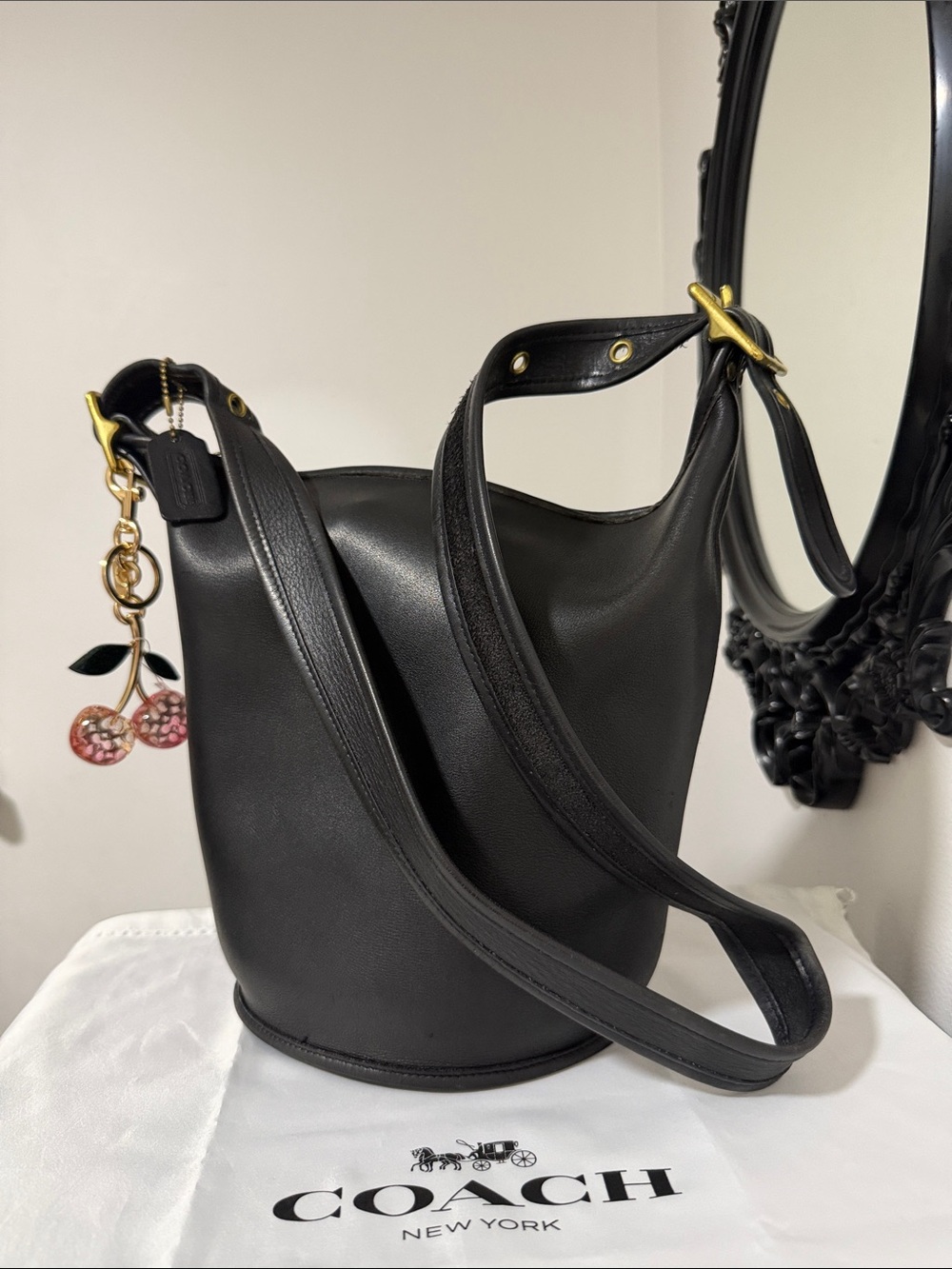 Coach Vintage 9953 Black Leather Bucket Bag 😍🥰🖤